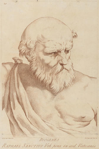Master: A set of thirty-three prints reproducing heads from 'The School of Athens'
Item: Head of Diogenes [from 'The School of Athens']