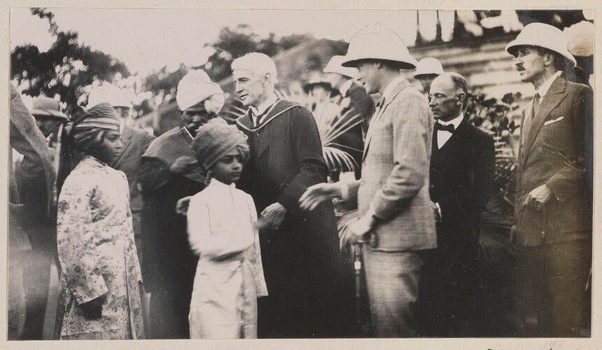 At Mayo College, Ajmer: Edward, Prince of Wales. Royal Tour in India, 1921-1922