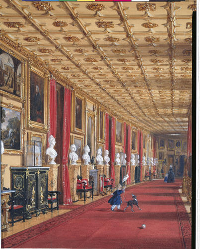 The east section of the Grand Corridor, Windsor Castle The east section of the Grand Corridor, Windsor Castle