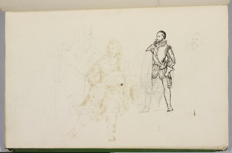 Master: Albert.
Item: A male figure & a domestic scene