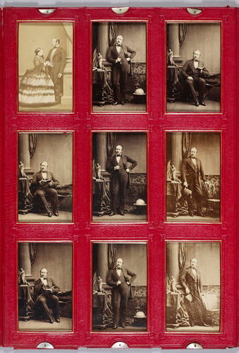 Folding portfolio containing portraits of Queen Victoria and Prince Albert