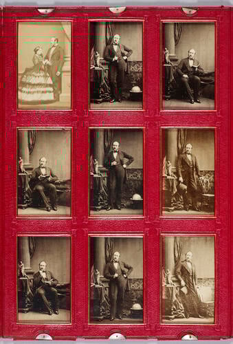 Folding portfolio containing portraits of Queen Victoria and Prince Albert Folding portfolio containing portraits of Queen Victoria and Prince Albert