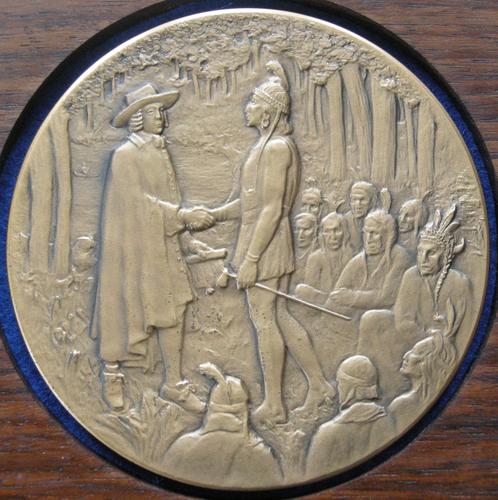 U. S. A. Medal commemorating the 250th Anniversary of the arrival of William Penn in America U. S. A. Medal commemorating the 250th Anniversary of the arrival of William Penn in America