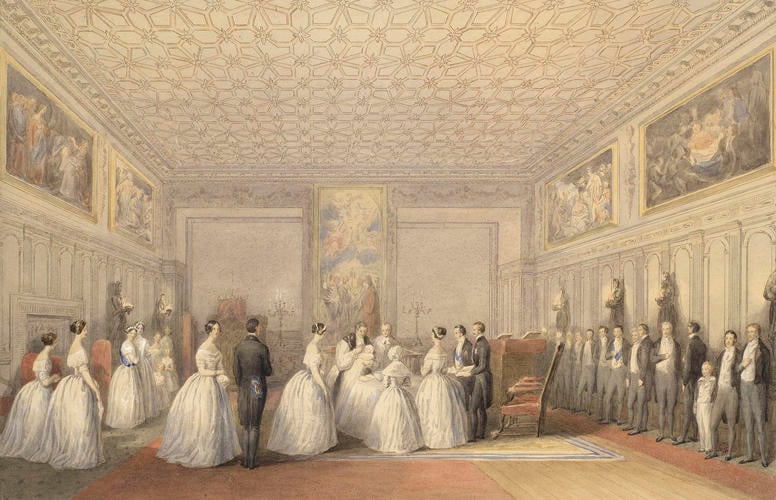 Christening of Lady Victoria Cecil at Burghley House, 13 November 1844