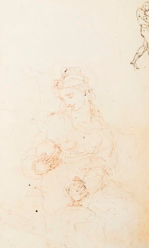 Recto: The Virgin and Child with the infant St John. Verso: The Penitent Magdalene Magdaleneand a nude figure Recto: The Virgin and Child with the infant St John. Verso: The Penitent Magdalene Magdaleneand a nude figure
