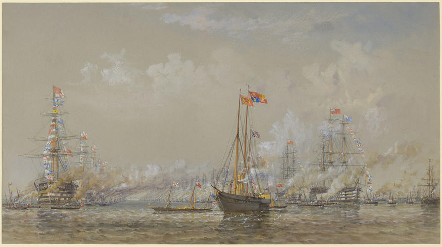 Naval Review off Spithead on 23 April 1856