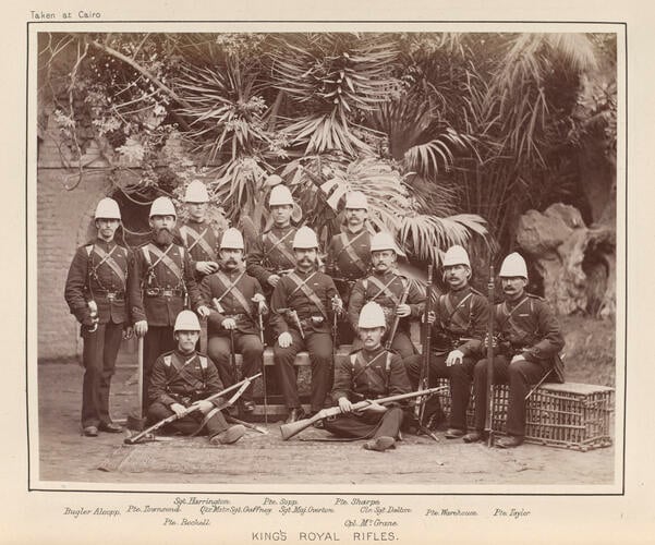 Soldiers from the King's Royal Rifle Corps who served in the Anglo-Egyptian War