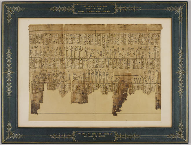 Section of the papyrus belonging to Nesmin, with the sixth hour of the Amduat