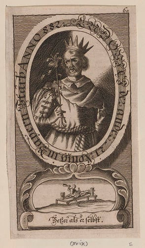 Master: [The Dukes of Bavaria from 538-1679]
Item: LUDOWIG der ande 12 Konig in Bayern