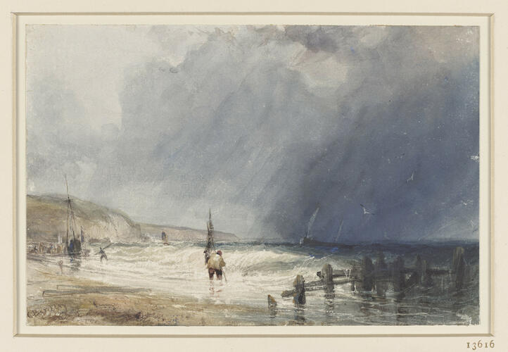 Seashore in a storm
