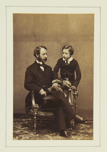 Prince Arthur, later Duke of Connaught (1850-1942) with Major Elphinstone (1829-90)