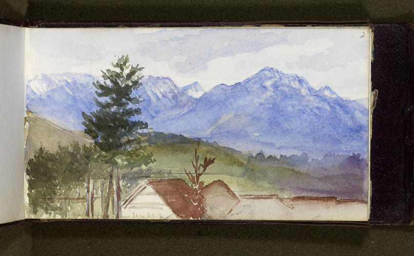 Master: Queen Victoria's Sketch Book 1885-1888
Item: Roof-tops and mountains