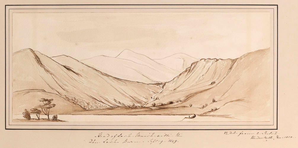 Master: Queen Victoria's Sketchbook 1848-1854
Item: Head of Loch [Muick] with the Dhu Loch Burn