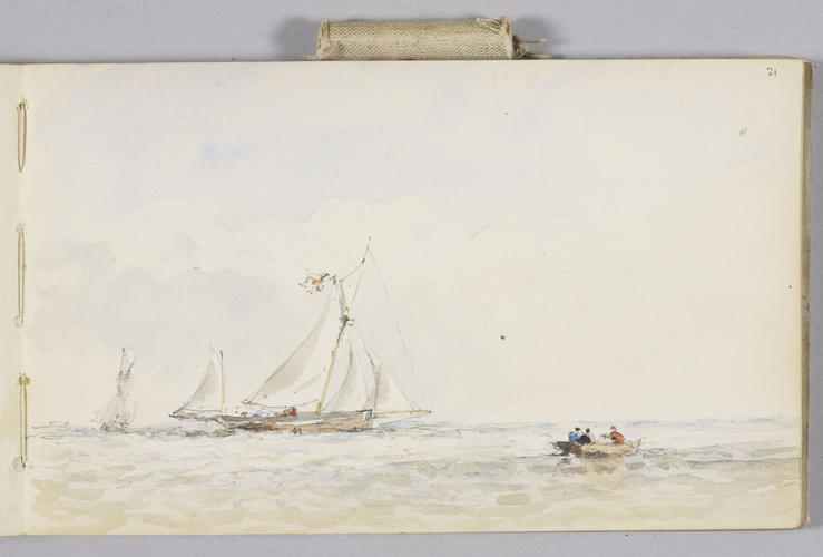 Master: Queen Alexandra's Sketch Book, 1884 - 1886
Item: Boats on the sea