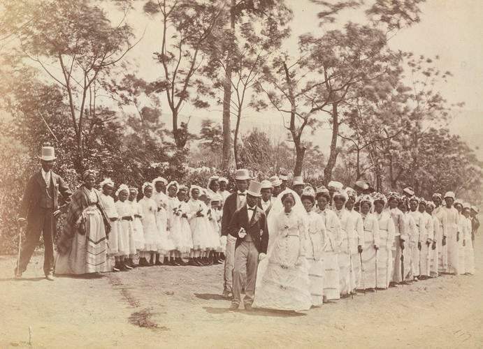 A wedding party at the Edendale Wesleyan Mission Station A wedding party at the Edendale Wesleyan Mission Station