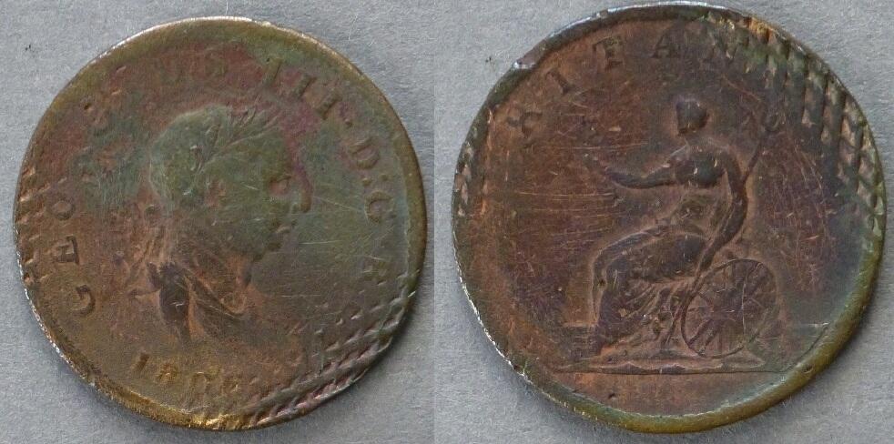 GREAT BRITAIN. George III fourth issue halfpenny GREAT BRITAIN. George III fourth issue halfpenny