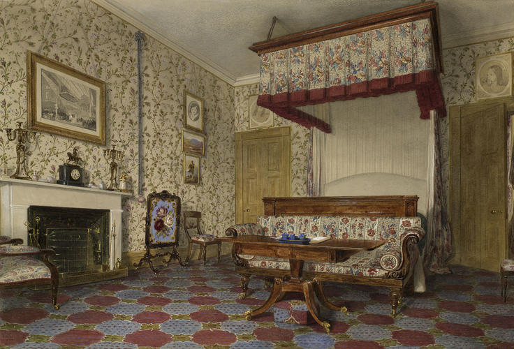 Balmoral: the Queen's bedroom in the old Castle