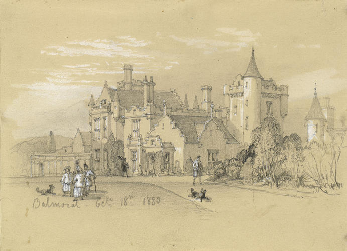 Balmoral: entrance front of old Castle Balmoral: entrance front of old Castle