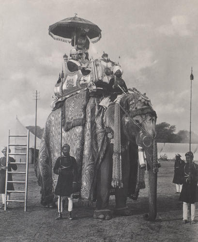 Lord and Lady Curzon on the State Elephant, Lutchmann Pershad