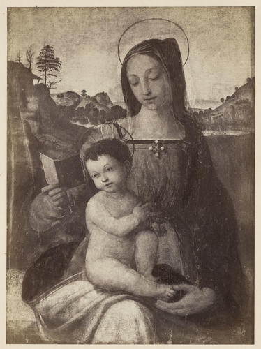 The Virgin and Child reading in a landscape