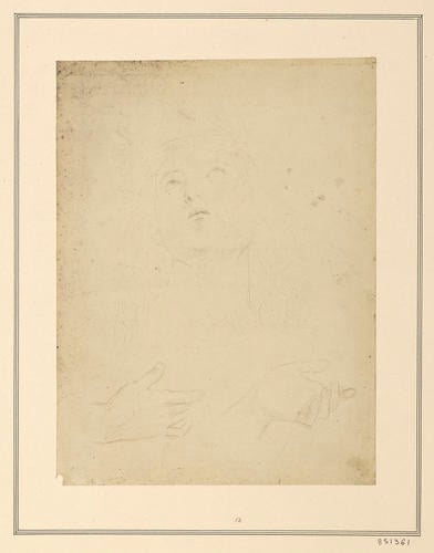 Head and hands of a male figure Head and hands of a male figure