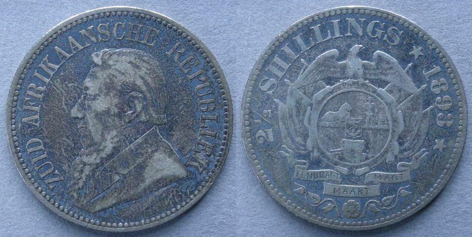 South African Republic. Halfcrown, 1893