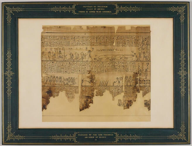 Section of the papyrus belonging to Nesmin, with the seventh hour of the Amduat