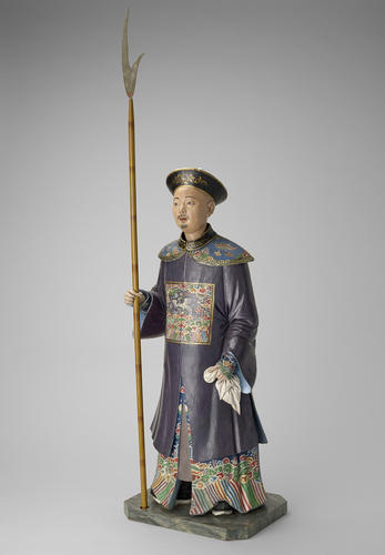 Clay figure of a standing Chinese man