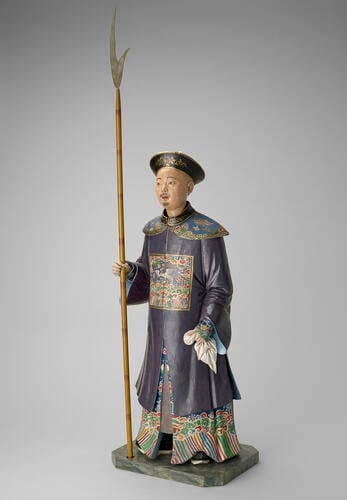 Clay figure of a standing Chinese man