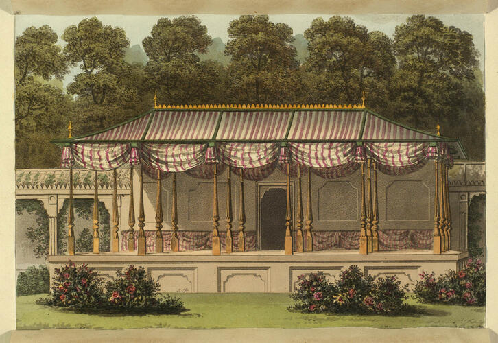 Item: DESIGN for an ORANGERIE. / The frame & Glass removed in Summer, it forms a Chiosck Item: DESIGN for an ORANGERIE. / The frame & Glass removed in Summer, it forms a Chiosck