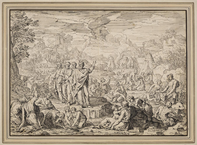 The Israelites collecting manna The Israelites collecting manna