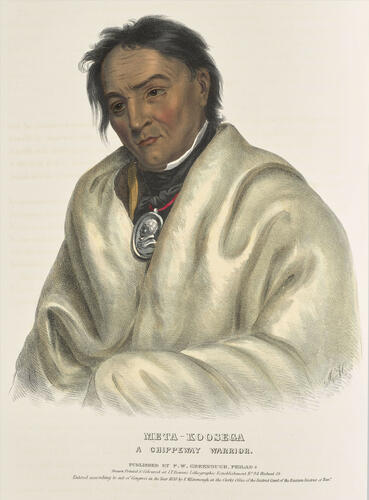 History of the Indian tribes of North America : with biographical sketches and anecdotes of the principal chiefs. Embellished with one hundred and twenty portraits from the Indian Gallery in the Department of War, at Washington ; v. 1 / by Thomas L. M'Kenney. . . and James Hall