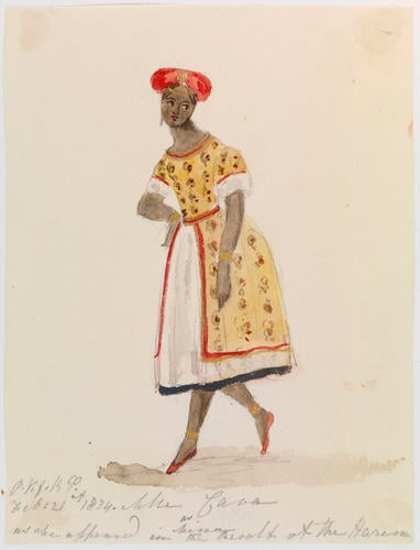 Master: PRINCESS VICTORIA SKETCHES 1
Item: Mlle Cava as Mina as she appeared in the Revolt of the Harem