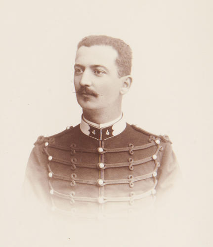 La Comte de Lafont, Lieutenant 4th Dragoons, 1890. [Album: Potographic Portraits vol. 6/64 1888-1893]