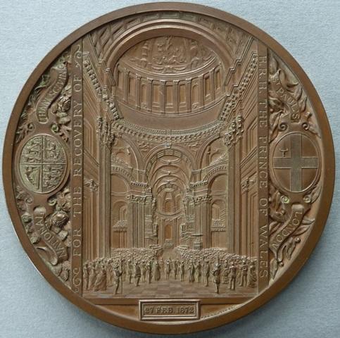 Medal commemorating the recovery of the Prince of Wales from Typhoid Medal commemorating the recovery of the Prince of Wales from Typhoid