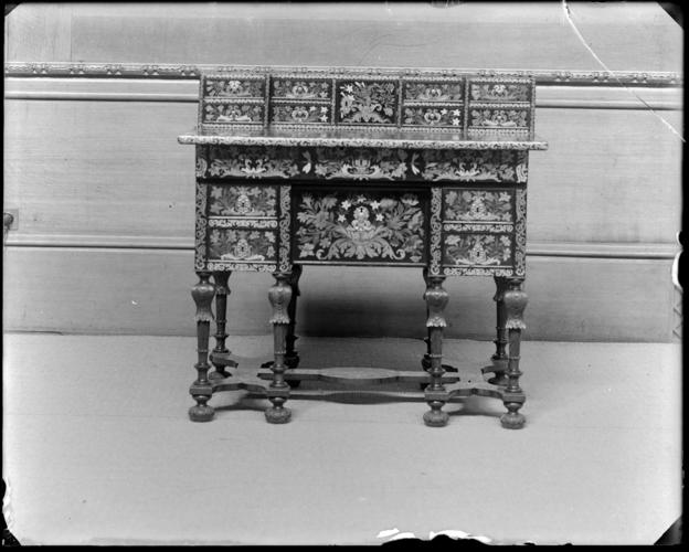 Glass plate negative of a bureau Glass plate negative of a bureau