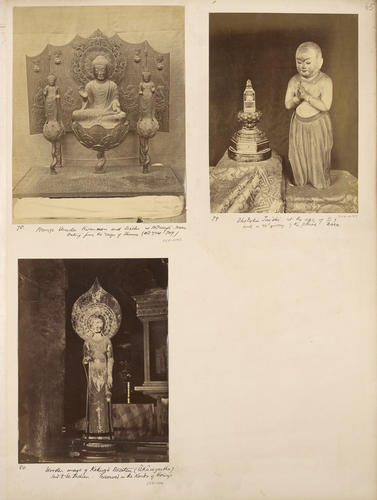 'Bronze Amida, Kwannon and Sciski at Ho-riu-ji, Nara; dating from the reign of Shomu (AD 724-749)'