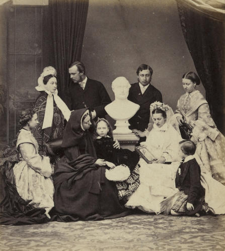 Family portrait with bust of Prince Albert