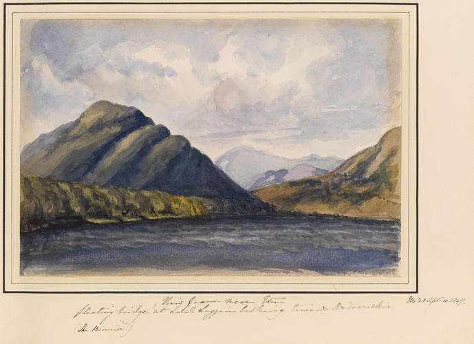 Item: View from near the floating bridge at Loch Laggan looking towards [Ardverikie]