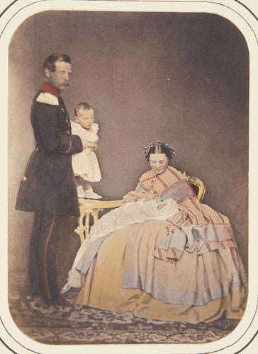 'The Prince and Princess Frederic William of Prussia with their children Prince William and Princess Charlotte' 'The Prince and Princess Frederic William of Prussia with their children Prince William and Princess Charlotte'