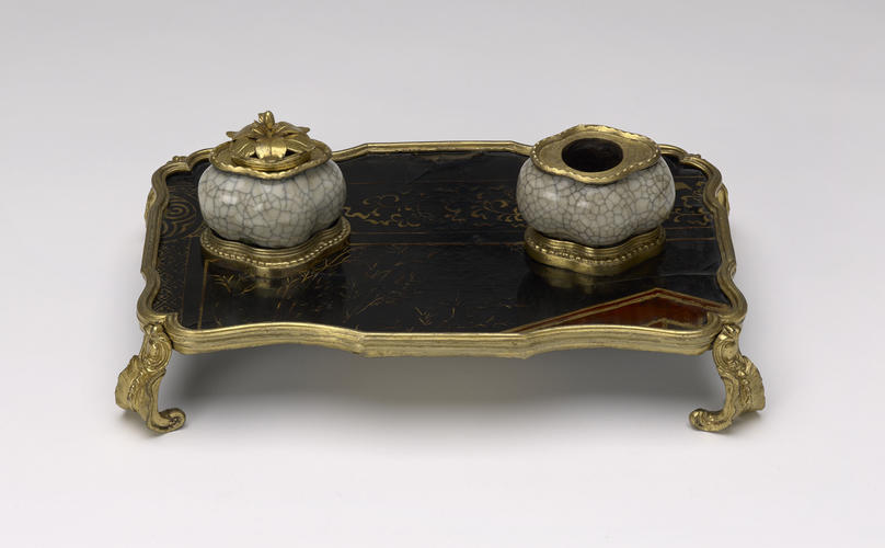 Mounted inkstand with porcelain