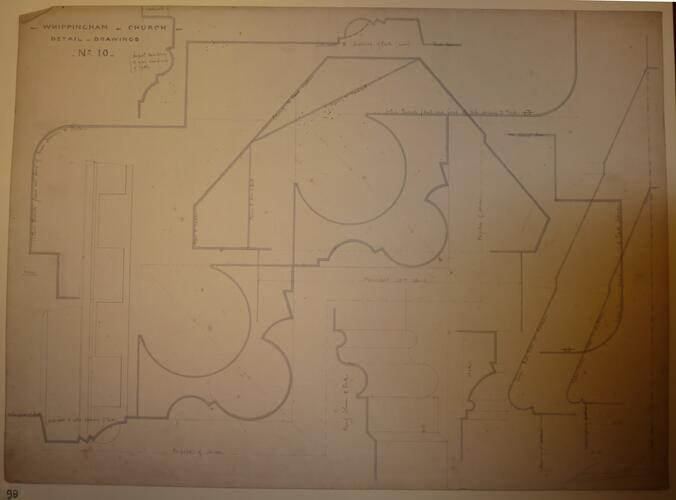 St Mildred's church, Whippingham: detail drawing no. 10 (mouldings) St Mildred's church, Whippingham: detail drawing no. 10 (mouldings)