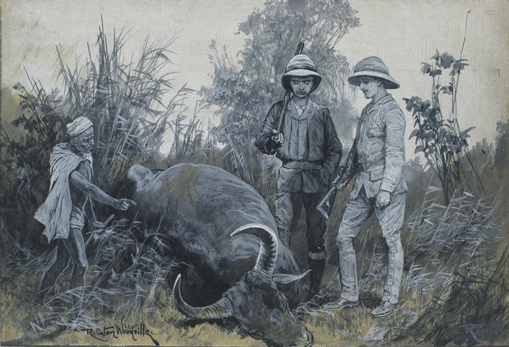 Prince Albert Victor of Wales in India, hunting bison Prince Albert Victor of Wales in India, hunting bison