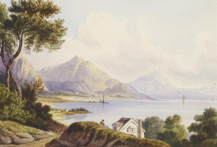 An estuary, with hills behind