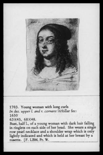 Young woman with long curls Young woman with long curls