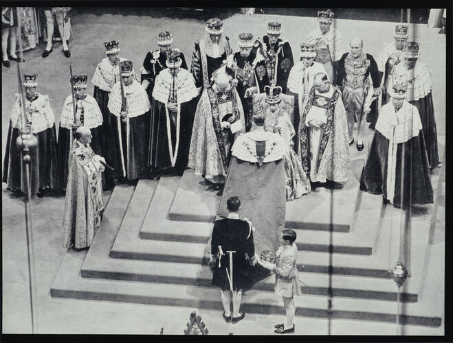 The Coronation, HRH The Duke of Edinburgh pays homage to Queen Elizabeth II, 1953