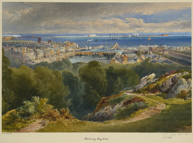 View of Cherbourg with Fort Querqueville