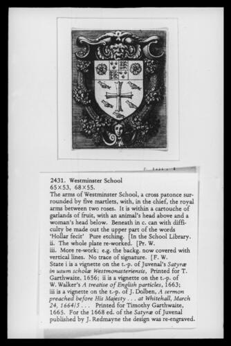 Coat of Arms of Westminster School