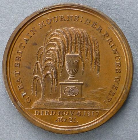 Medal commemorating the Death of Princess Charlotte, 1817 Medal commemorating the Death of Princess Charlotte, 1817