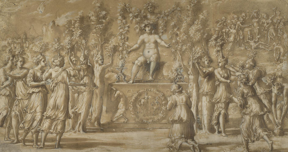 Bacchus transforming the Maenads